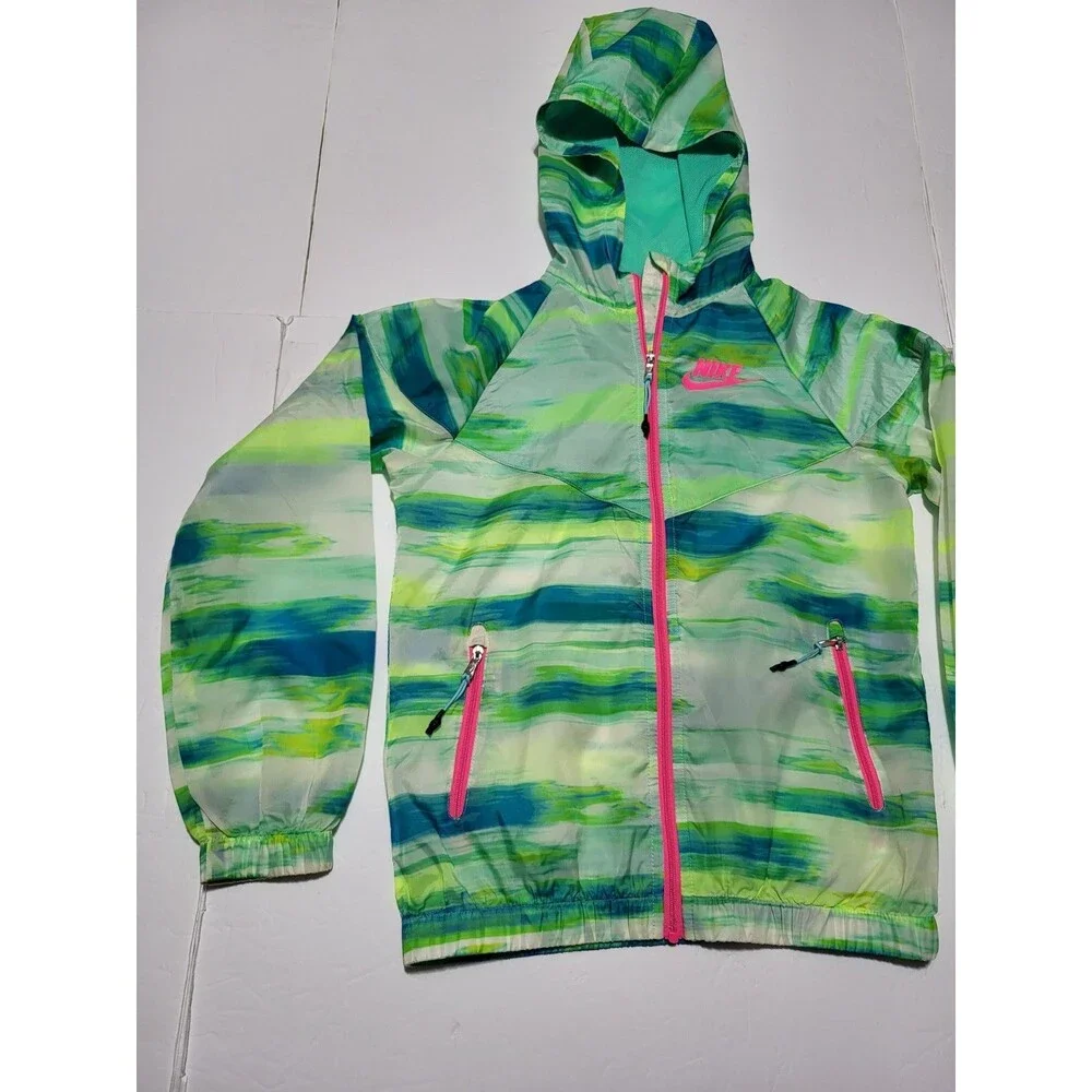 (#19) Nike Windrunner Multicolor Full-Zip Size Youth Medium Lightweight